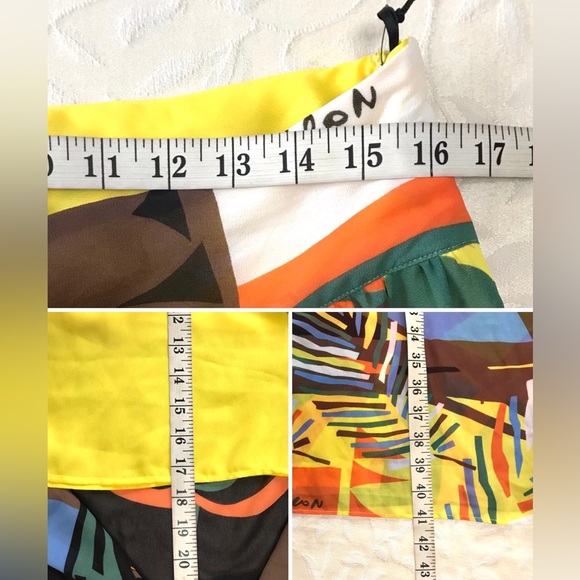 🆕 Neon Macy’s Impulse Skirt Womens size 12 Yellow Owl Print Maxi Bright Festive - Picture 11 of 12